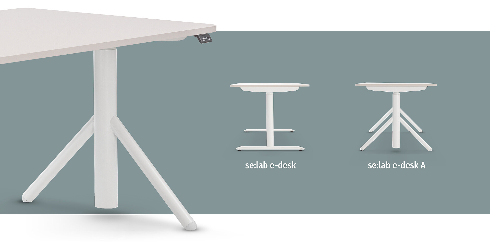 se:lab e-desk and e-desk A (T-leg and A-leg) – electric workstations