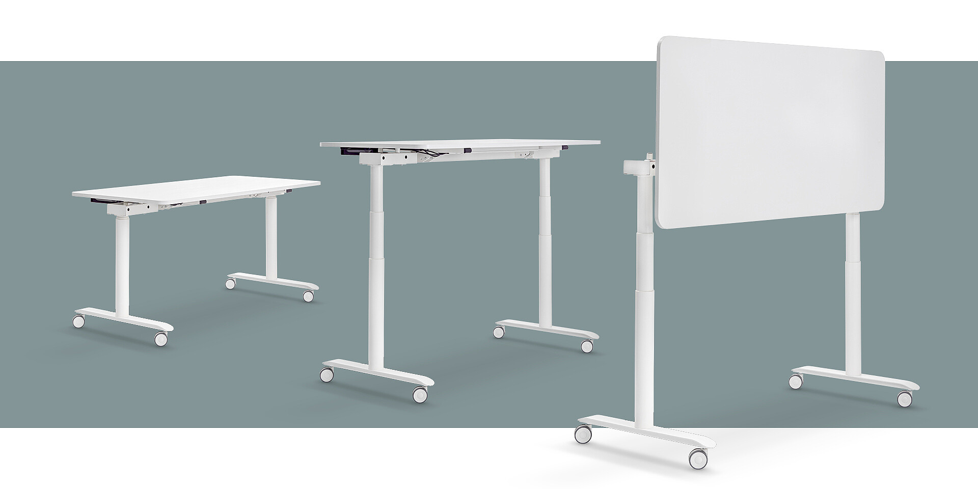 se:lab tableboard – sit-stand table with whiteboard functionality