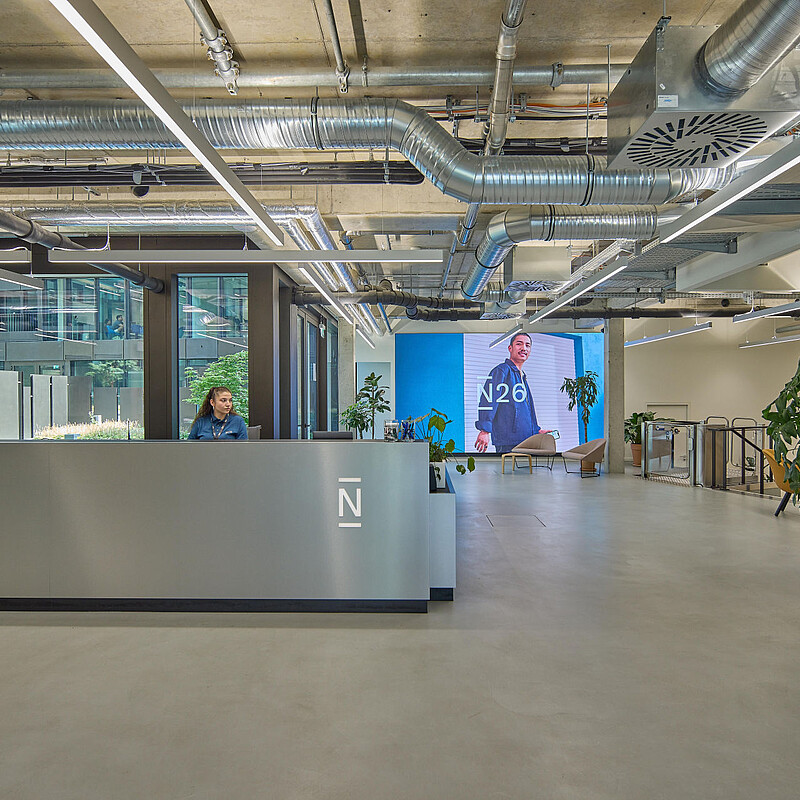 La banca online N26, Berlino, Germania