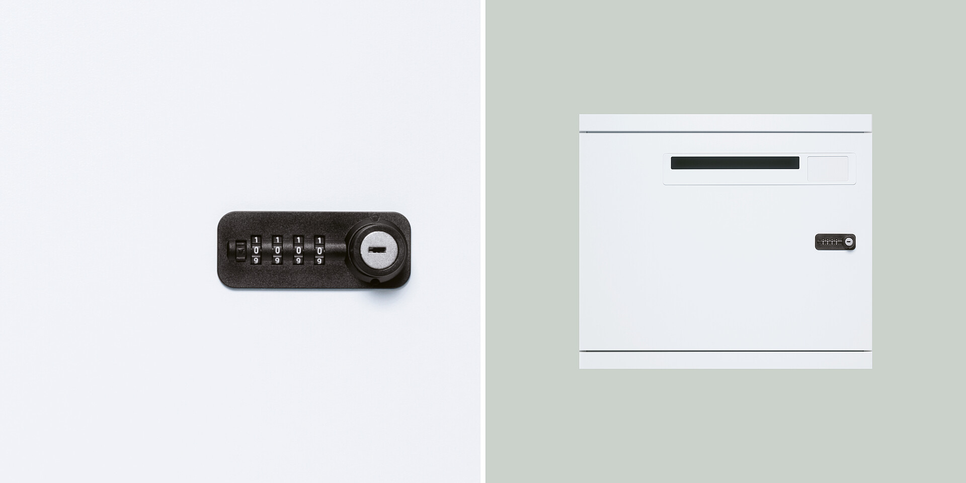 Serratura a combinazione per lockers (su richiesta con fessura per lettere e targhetta)